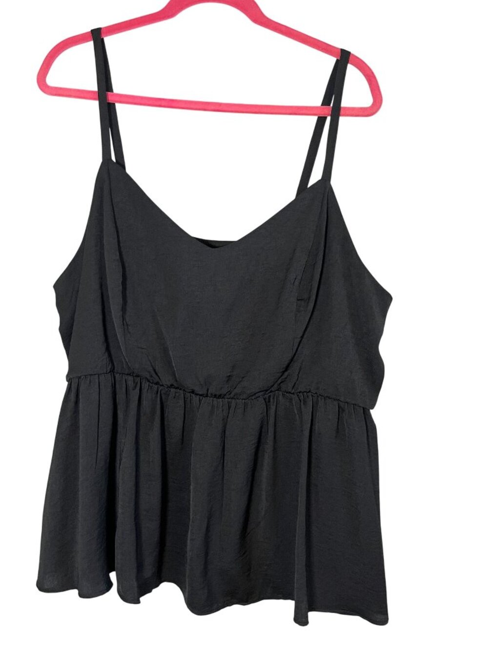Torrid Neutral Peplum Tank Top Black 2X Romantic Gorp Skater Grunge Chic Artsy
